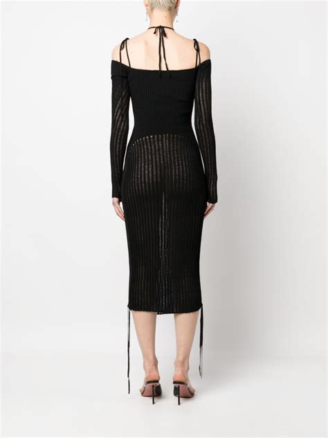 AndreĀdamo Cut Out Ribbed Knit Dress Farfetch