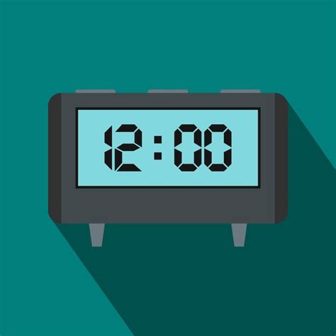 Icono De Reloj En Estilo Plano Para Cualquier Dise O Vector Premium