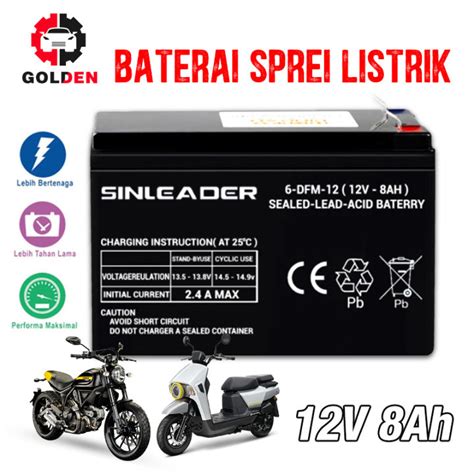 Aki Baterai Motor Mobil Listrik 12 V 8ah Aki Motor Liistrik Aki Sepeda