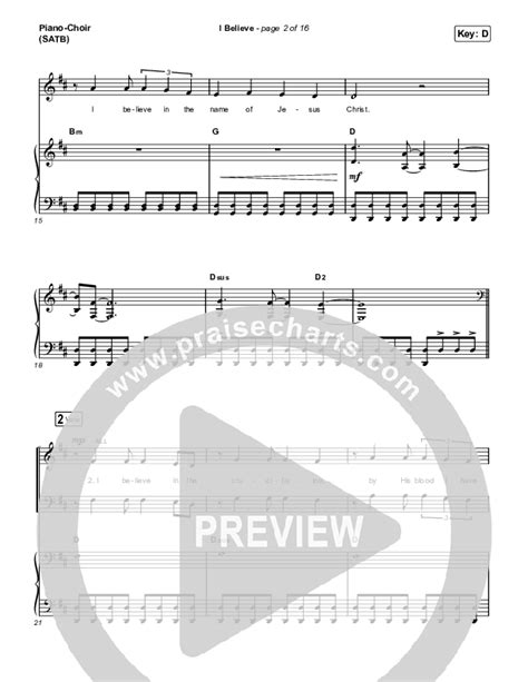 I Believe Sheet Music Pdf Phil Wickham Praisecharts