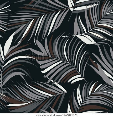 Palm Leaf Vector Seamless Pattern Stock Vector Royalty Free