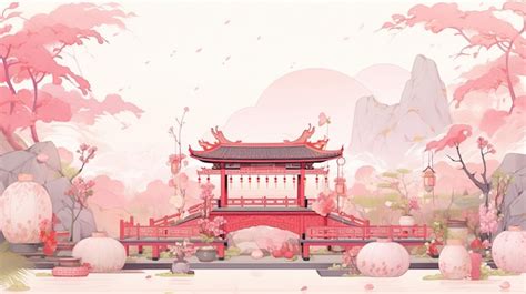 Premium Photo Illustration Qingming Festival Background In Pink