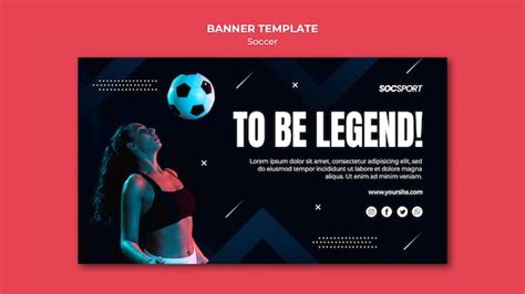 Free PSD | Soccer banner template theme