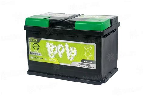 Topla Akumulator 70Ah 760A P Plus Tab Start Stop Agm 114070 Opinie I