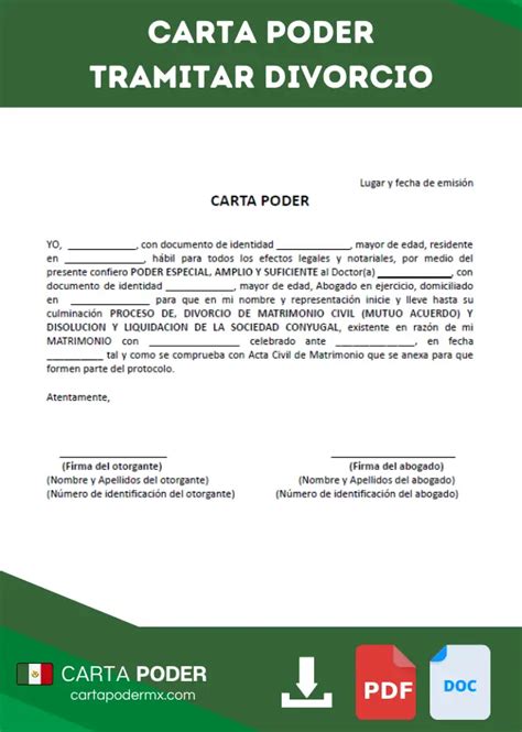 Carta Poder Divorcio Carta Poder Amplisima Porn Sex Picture