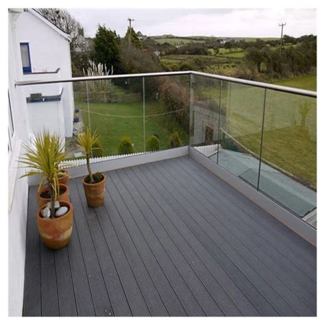 Glass Railing U Channel Balcony Glass Railing Fence Terrace Glass