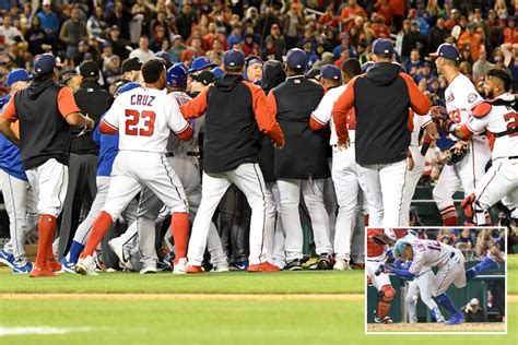 Mets, Nationals' benches clear after Francisco Lindor gets beaned