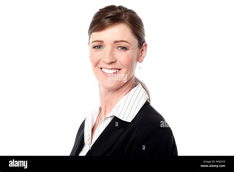 Corporate Lady Posing With A Radiant Smile Stock Photo Alamy