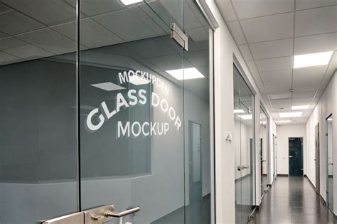 Free Glass Door Mockup Psd Template If You Are Looking For An Amazing