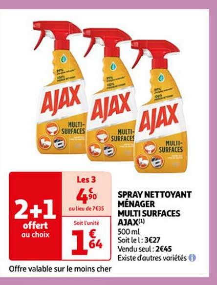 Promo Spray Nettoyant M Nager Multi Surfaces Ajax Chez Auchan