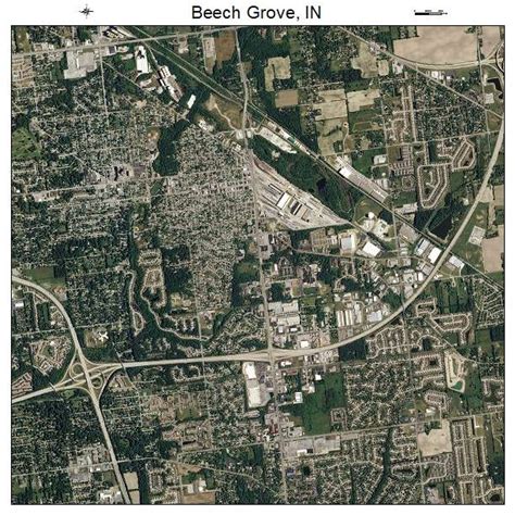 Aerial Photography Map of Beech Grove, IN Indiana