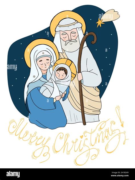 Feliz Navidad Nacimiento Del Bebé Salvador Jesucristo Virgen María