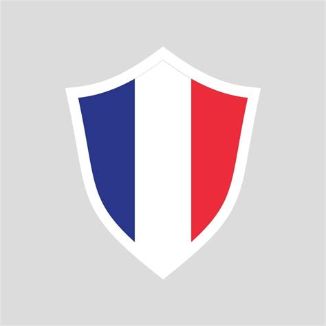 France Flag In Shield Shape Frame Vector Art At Vecteezy