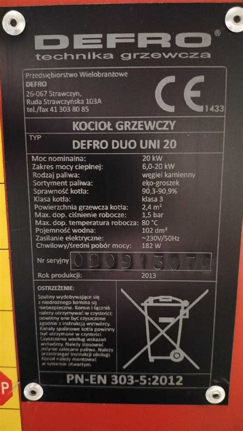 Części do pieca Defro duo uni 20kW zbiornik c w u Biała Podlaska OLX pl