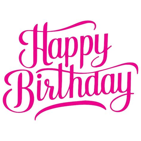 Premium Vector Happy Birthday Lettering Silhouette Vector Style