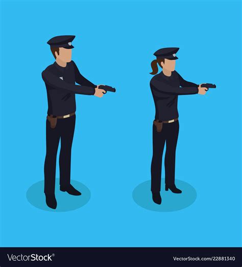 Police Policeman And Woman Royalty Free Vector Image