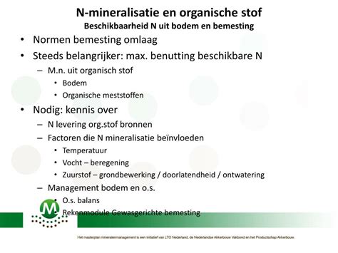 Ppt Organische Stof De Basis Voor Een Duurzame Teelt Powerpoint