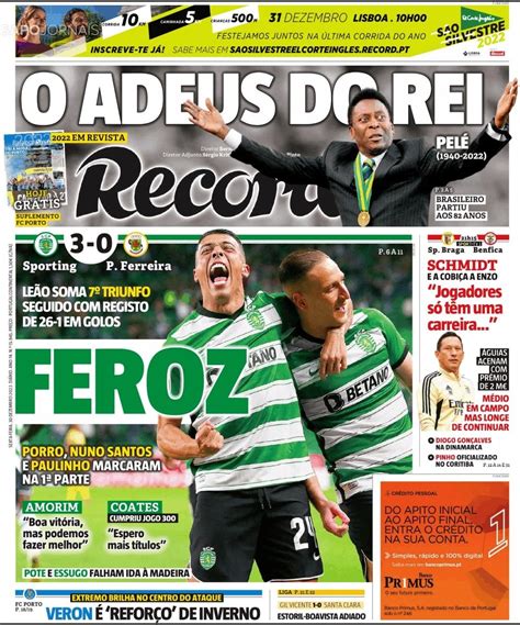 FutPapers on Twitter O Record jornal ESPORTIVO português não