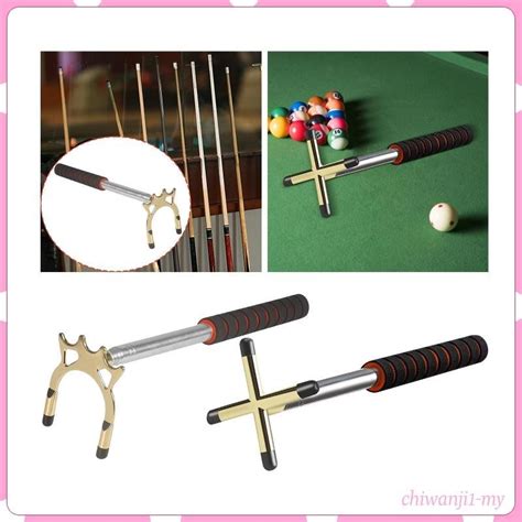 Chiwanjicdmy Stainless Steel Snooker Pool Cue Bridge Retractable