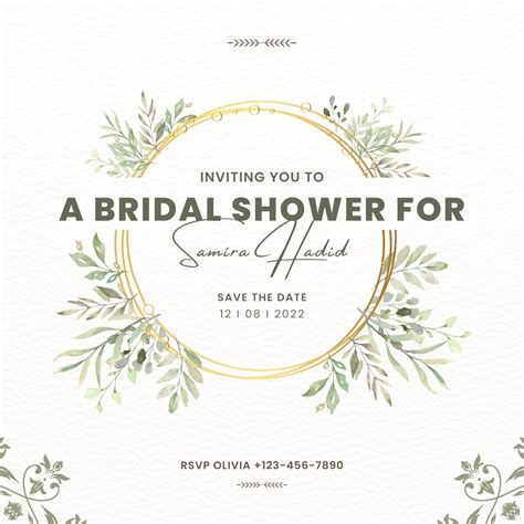 Blank Bridal Shower Invitations Printable