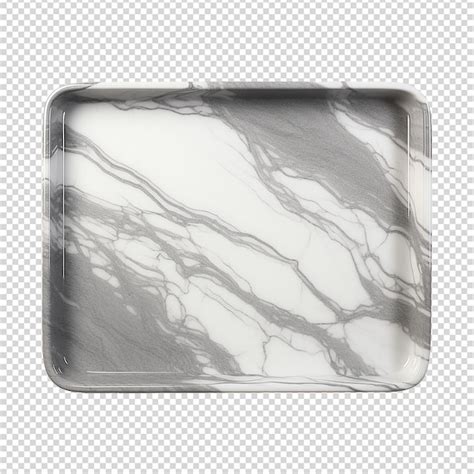 Premium Psd Marble Tray Isolated On Transparent Background