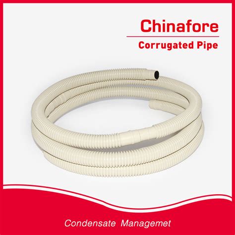 Corrugated Drain Pipe Polyethylen Of Low Density Ivory Colour Or White