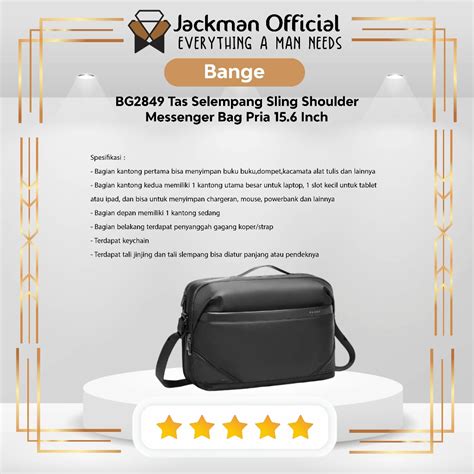 Jual BANGE BG2849 Tas Selempang Sling Shoulder Messenger Bag Pria 15 6