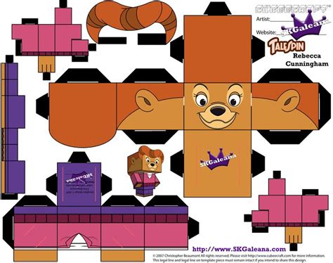 Skgaleana Free Cubeecraft Paper Craft Of Rebecca Cunningham