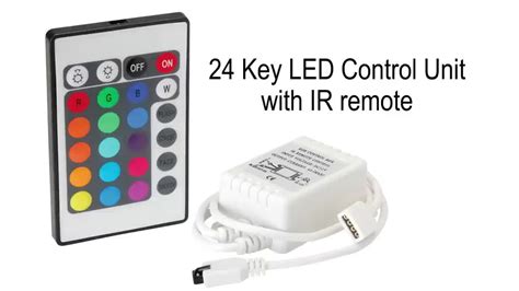 Dual Output Connectors 24 Keys Dc 12V 2 Ports Control Ir Remote Rgb