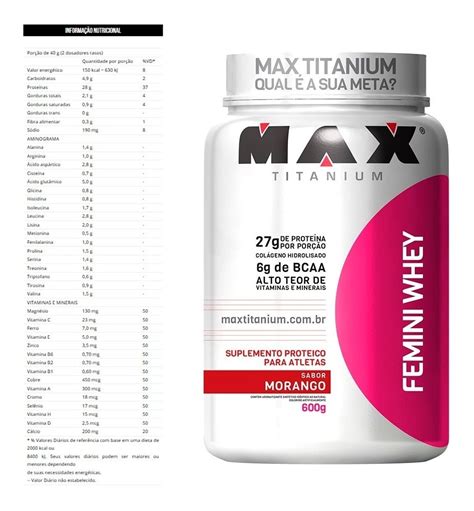 Combo Mulher Whey Protein Bcaa Col Geno Max Titanium R Em