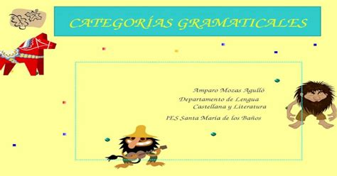 Categor As Gramaticales Morfolog A Ppt Powerpoint