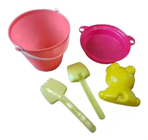 Set Juego De Playa Infantil Balde Pala Rastrillo Molde Sapo