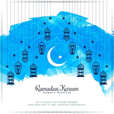 Fondo de saludo del festival islámico cultural ramadan kareem Vector