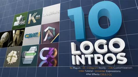 10 Cinematic 3d Logo Intros Pack After Effects Template Ma Editz