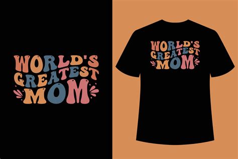 Wavy Retro Mom T-Shirt Design, typography t-shirt design, Best Mom t ...