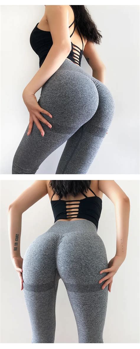 Whouare Leggings Mulheres Empurrar Para Cima Cal As De Cintura Alta