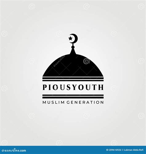 Mosque Logo Muslim Logo Vector Illustration Design Graphic Stock