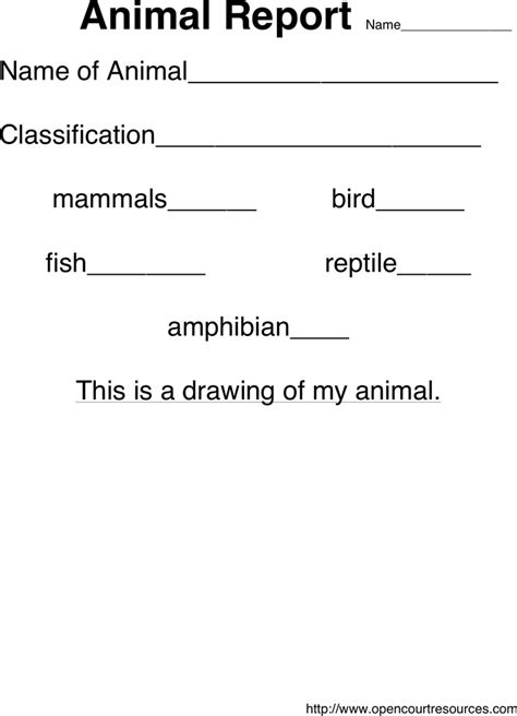 Free Animal Report Template - doc | 22KB | 4 Page(s)