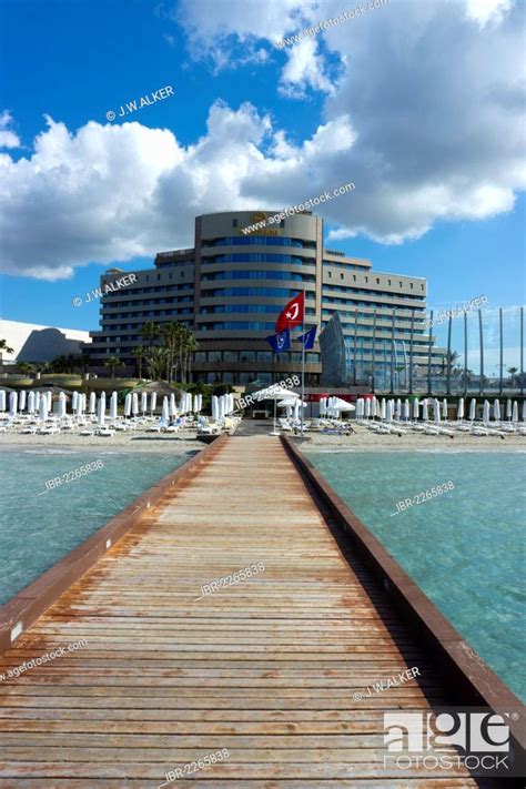 Jetty Sheraton Cesme Hotel Cesme Ilica Turkey Asia Stock Photo