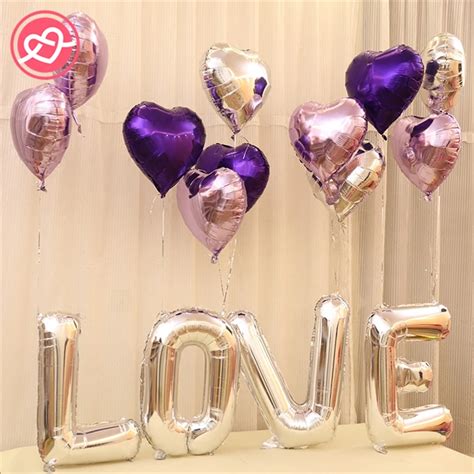 Hot Sale Party Balloon Set Gold Silver Love Letter Mylar Foil Balloon