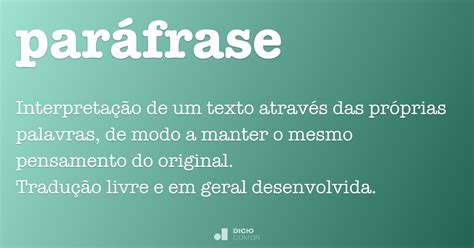 O Que É Uma Parafrase