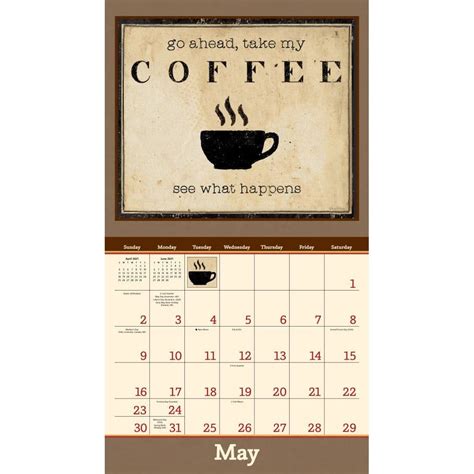 Coffee Themed 2024 Calendar Image To U