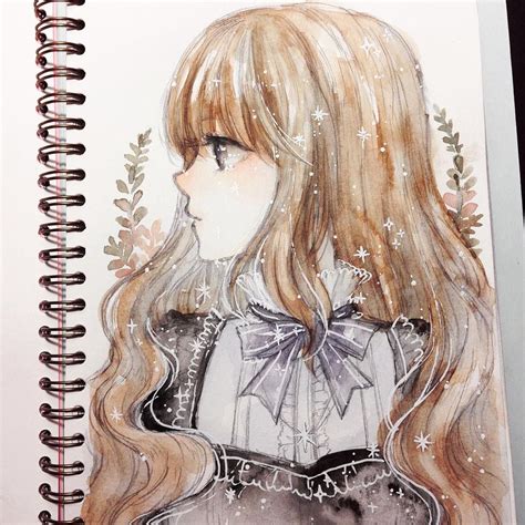 Watercolor On Mosseryco Sketchbook Doodle Mossery Manga Watercolor