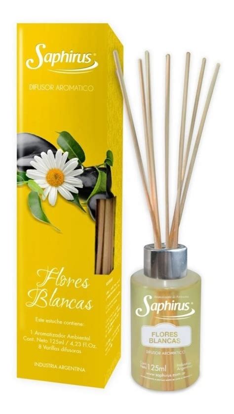 Aromatizante De Ambientes Saphirus Varillas Flores Blancas MercadoLibre