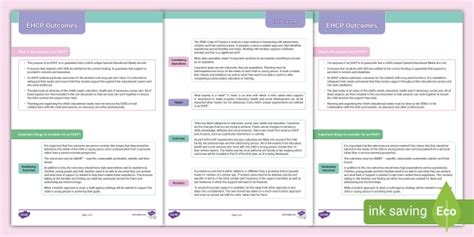 Examples of Good EHCP Outcomes Guidance | Inclusion | Twinkl