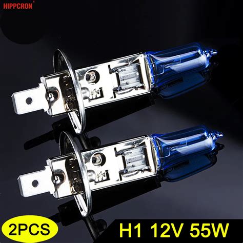 Hippcron H1 Halogen Bulb 12V 55W 5000K Dark Blue Quartz Glass Car