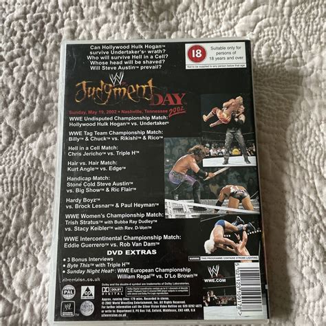 Wwe Judgement Day Wrestling Dvd The Undertaker Wwf Judgment Day