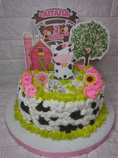 Pin De Fabiana En Cumple Leley Pastel De Vaca Lindas Tortas De