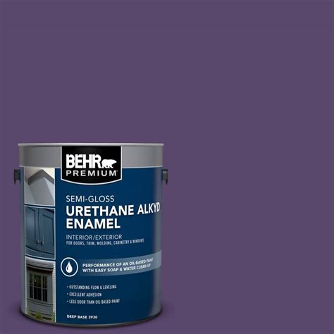 BEHR PREMIUM 1 Gal P570 7 Proper Purple Urethane Alkyd Semi Gloss