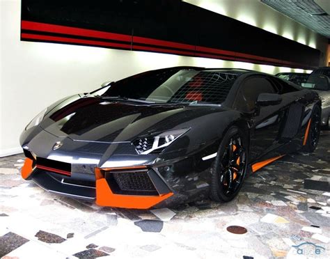 Lamborghini Aventador Orange And Black